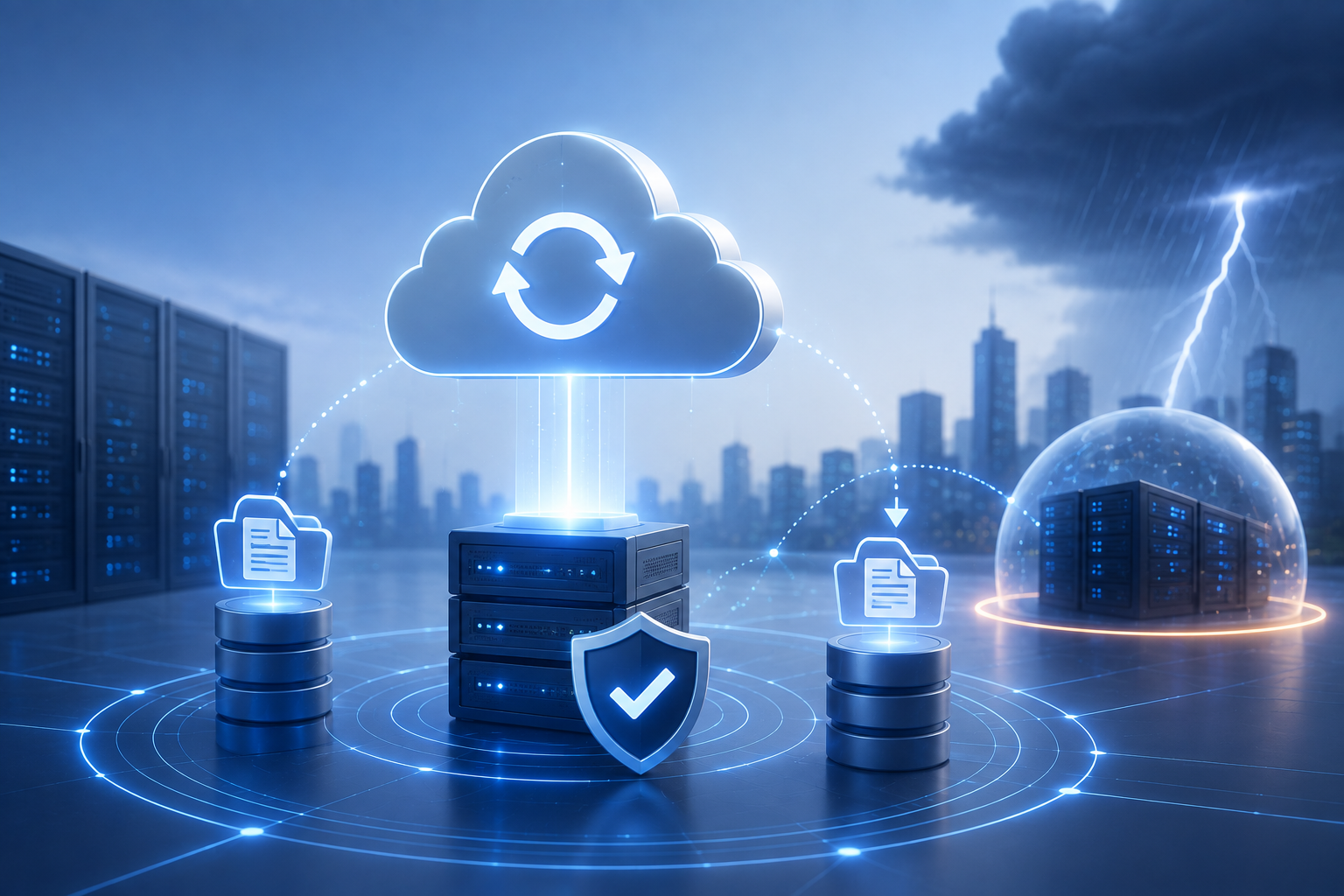 Mô hình Cloud Backup, Recovery và Disaster Recovery với hệ thống máy chủ dự phòng